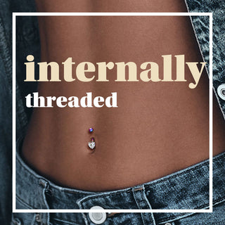 Internally Threaded Belly Piercing Jewellery.