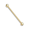 Gold Plated Twisted Rope Industrial Barbell Body Jewellery