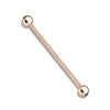 Rose-Gold Plated Twisted Rope Industrial Barbell Body Jewellery