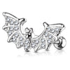 Bat Jewels Threaded Stud. Compatible with Labret, Tragus, helix or Cartilage Piercings.