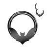 Metallic Black Precision Bat Seamless Segment Clicker. Earring or Septum