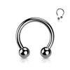 Solid Titanium Circular Horseshoe Body Jewellery