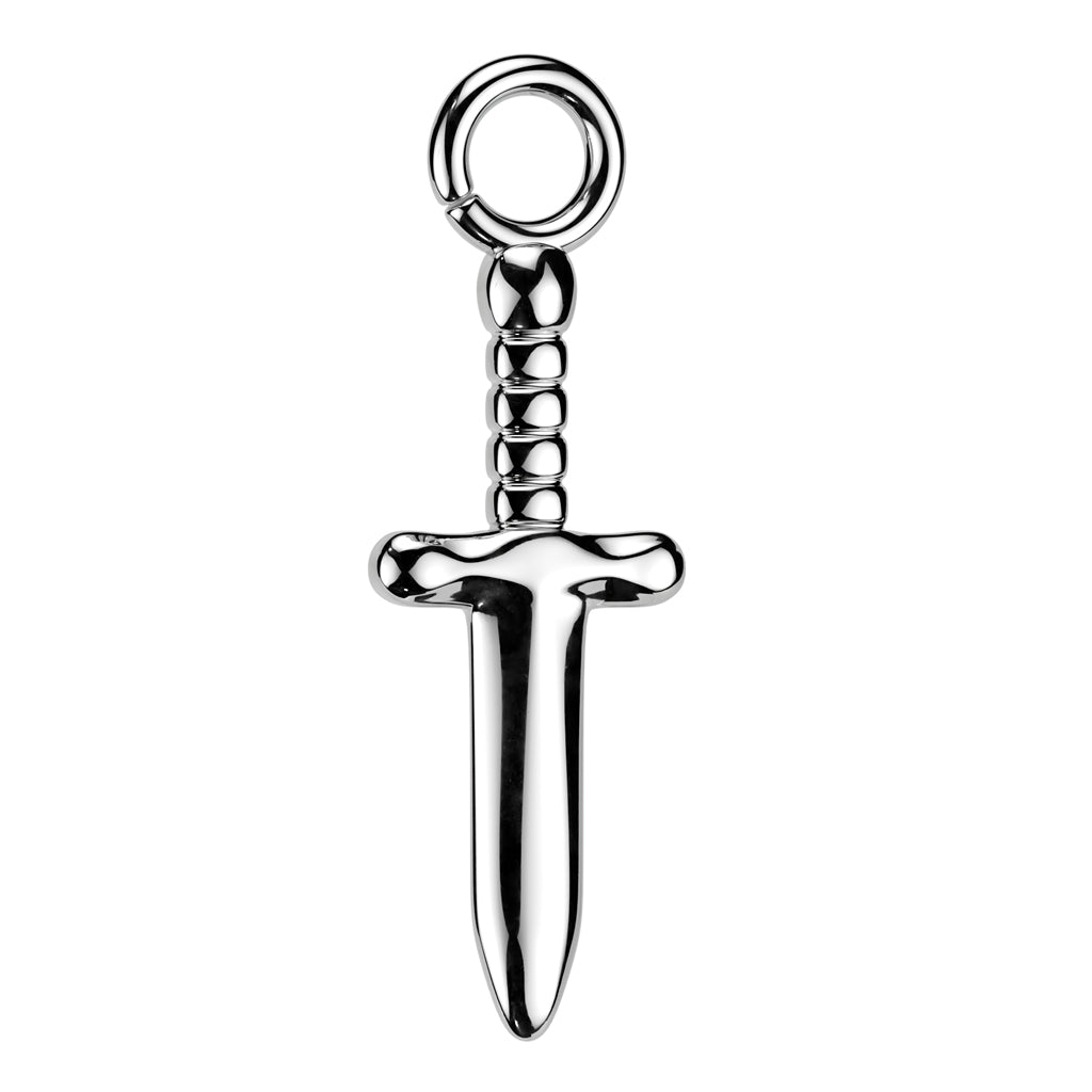 Solid Titanium Dagger Body Jewellery Charm Attachment