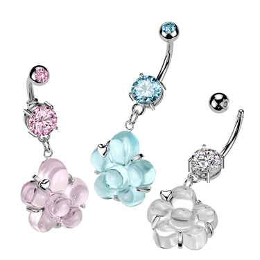 3D Bubble Bouquet Belly Dangle