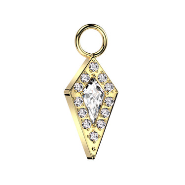 Gold Diamonesque Body Jewellery Charm Attachment