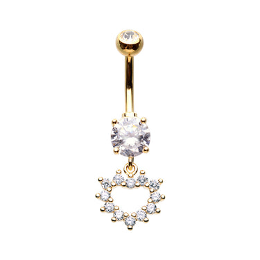 Bijou Lover Belly Dangle with Gold Plating