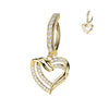 Gold Plated Heart Hugger Huggy Belly Bar