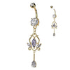 The Rising Goddess Belly Dangle with Gold Plating