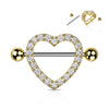 The 3D Love Heart Nipple Shield with Gold Plating