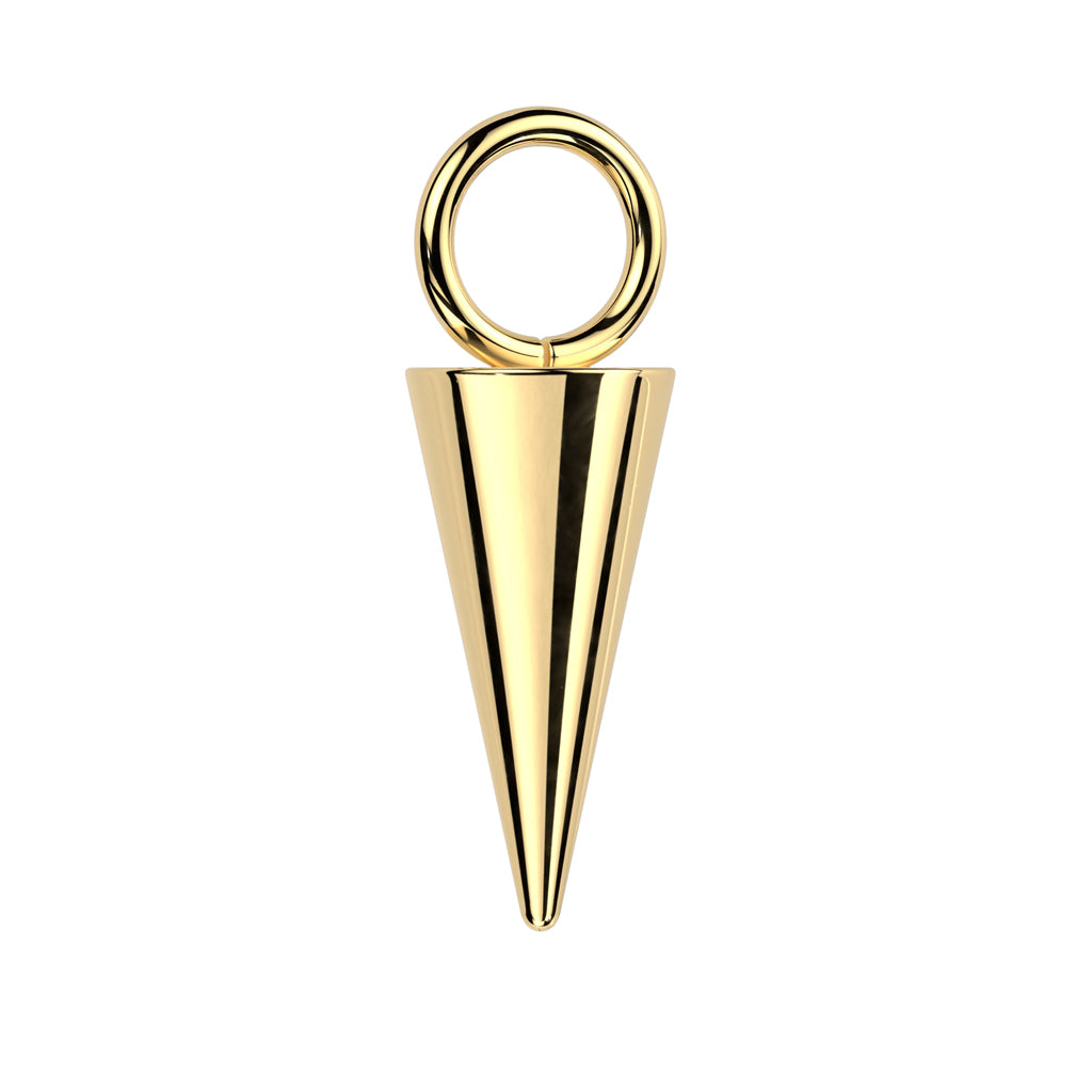 Gold Titanium Spike Body Jewellery Charm Attachment