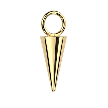 Gold Titanium Spike Body Jewellery Charm Attachment