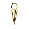 Gold Titanium Spike Body Jewellery Charm Attachment