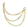 Gold Titanium Triple Connector Chain