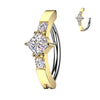 Iconic Gem Belly Clicker with Gold Plating