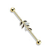 Plantlife Industrial Barbell with Gold Plating