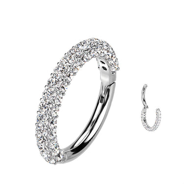 The Mucho Clicker Earring in 14K White Gold