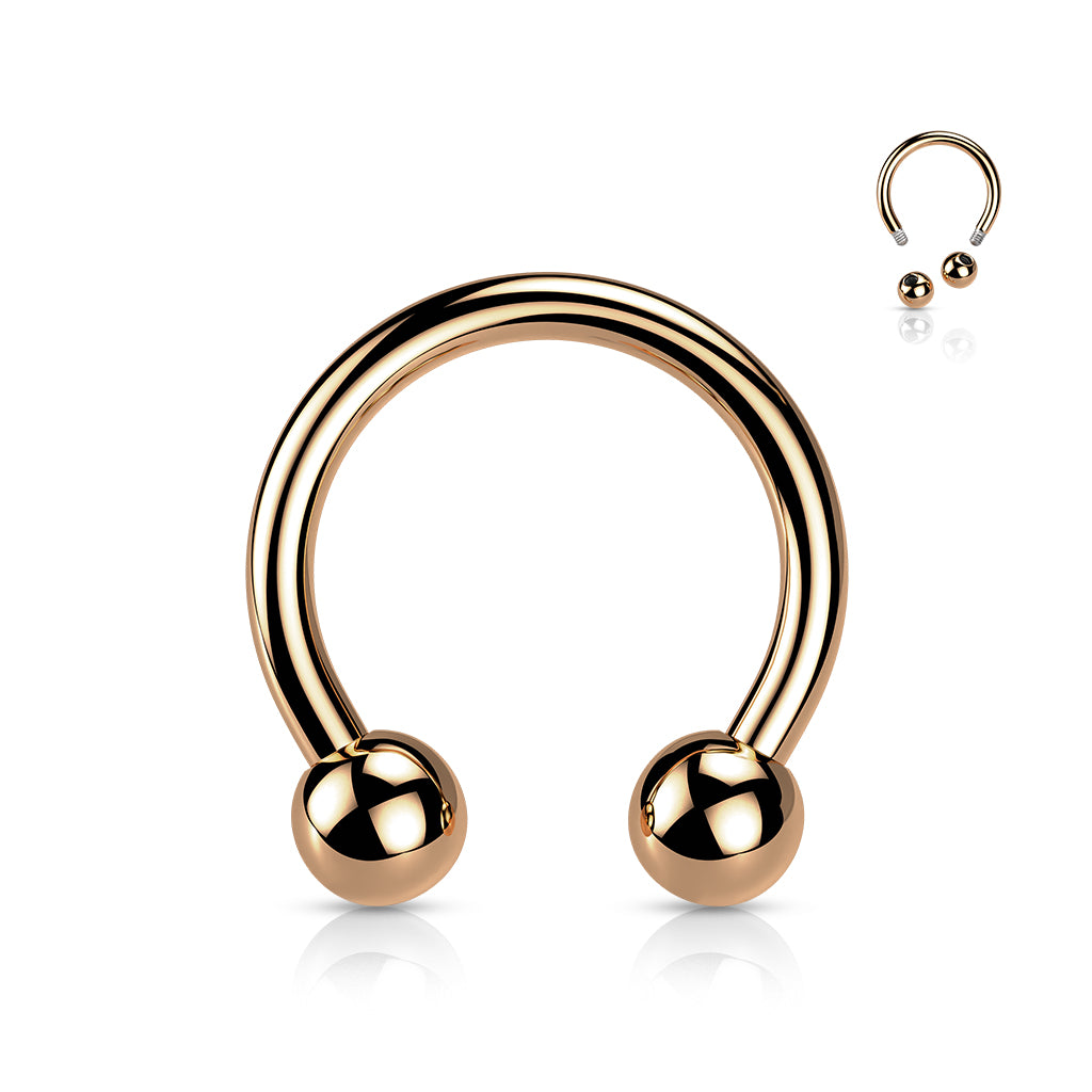 Horse Shoe Body Jewellery with Rose Gold Plating