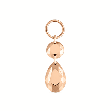 Double Faceted Gold Charm by Maria Tash in Rose Gold.