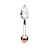 16g Petite Teardrop Body Jewellery with Rose Gold Plating