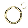 Gold Titanium Seamless Hinged Clicker Body Jewellery