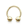 Solid Gold Circular Horseshoe Body Jewellery