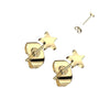 Gold Titanium Star Earring with Traditional Butterfly Backing (PAIR)