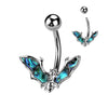 Abalone Bat Belly Button Ring