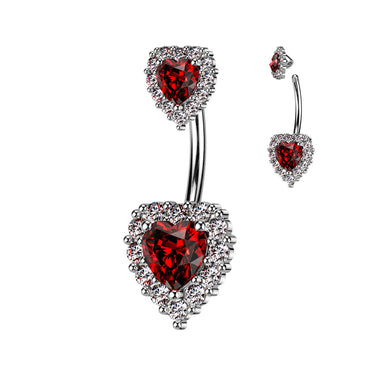 Glacier Hearts Belly Ring