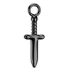 Black Titanium Dagger Body Jewellery Charm Attachment