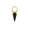 Black Moissanite Spike Charm by Maria Tash. 18K Yellow Gold.