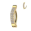 Gold Titanium Double Line Paved Luxe Belly Huggy