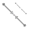 Shapes Titanium Industrial Barbell with Internal Threading