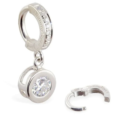 TummyToys® Paved Silver Bezel Set