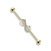 Infinity Industrial Barbell Body Jewellery In Yellow Gold