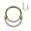 The Amara Gold Titanium Hinged Clicker Earring