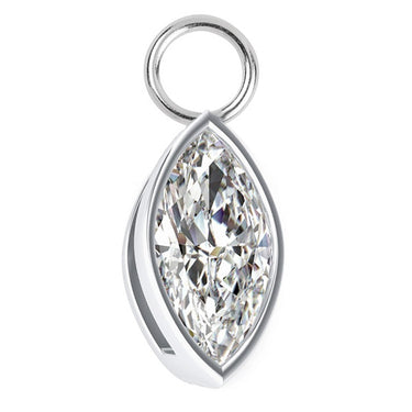 TummyToys® Bezel Set Marquise Swinger Charm - TummyToys® Swinger Charm. Navel Rings Australia.