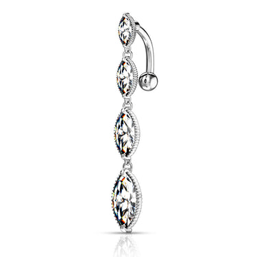 Xiomara Reverse Belly Bar - Reverse Top Down Belly Ring. Navel Rings Australia.