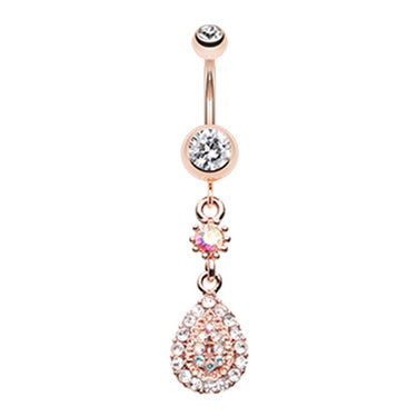 Royale Jewel Drop Belly Dangle - Dangling Belly Ring. Navel Rings Australia.