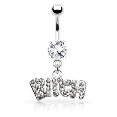 Glam Bitch Belly Piercing - Dangling Belly Ring. Navel Rings Australia.