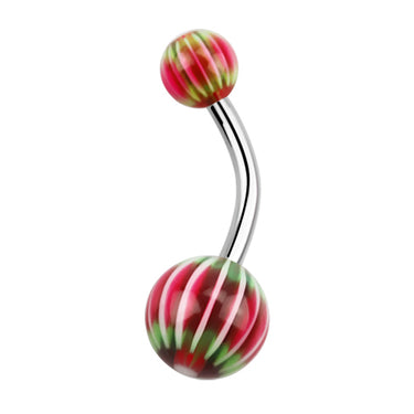 Candy Web Acrylic Belly Bar - Basic Curved Barbell. Navel Rings Australia.