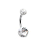 Mezzi Royale Gem Acrylic Belly Bar - Basic Curved Barbell. Navel Rings Australia.