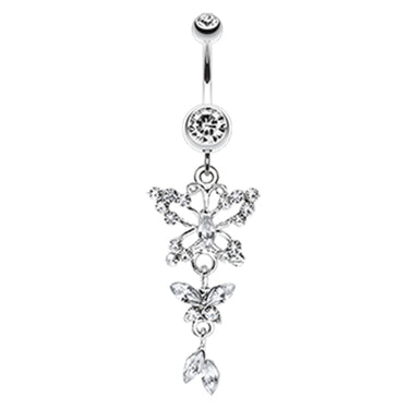 The Albatross Butterfly Navel Ring - Dangling Belly Ring. Navel Rings Australia.