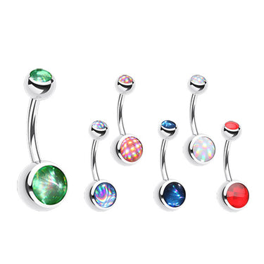 Hologram Classique Belly Rings - Basic Curved Barbell. Navel Rings Australia.