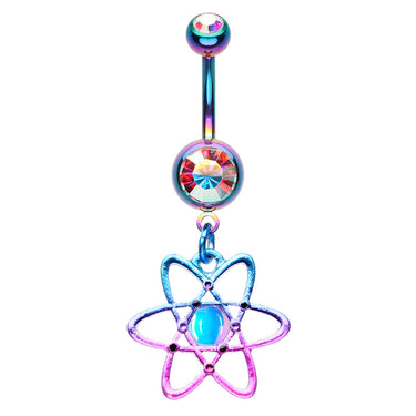 Atomic Atom Bomb Belly Dangle - Dangling Belly Ring. Navel Rings Australia.