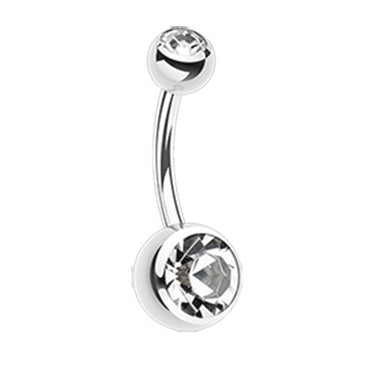 Classique Gem Bananabell Belly Bars - Basic Curved Barbell. Navel Rings Australia.