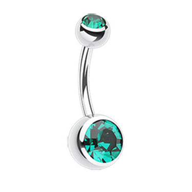 Classique Gem Bananabell Belly Bars - Basic Curved Barbell. Navel Rings Australia.