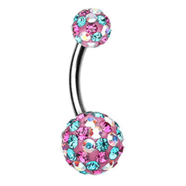 Retro Summer Motley™ Navel Jewellery - Basic Curved Barbell. Navel Rings Australia.