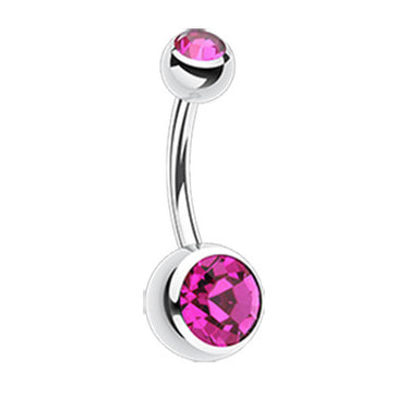 Classique Gem Bananabell Belly Bars - Basic Curved Barbell. Navel Rings Australia.