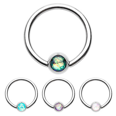 Classique Opal Captive Belly Rings - Captive Belly Ring. Navel Rings Australia.