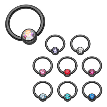 Blackline Titanium Captive Bead Belly Rings - Captive Belly Ring. Navel Rings Australia.